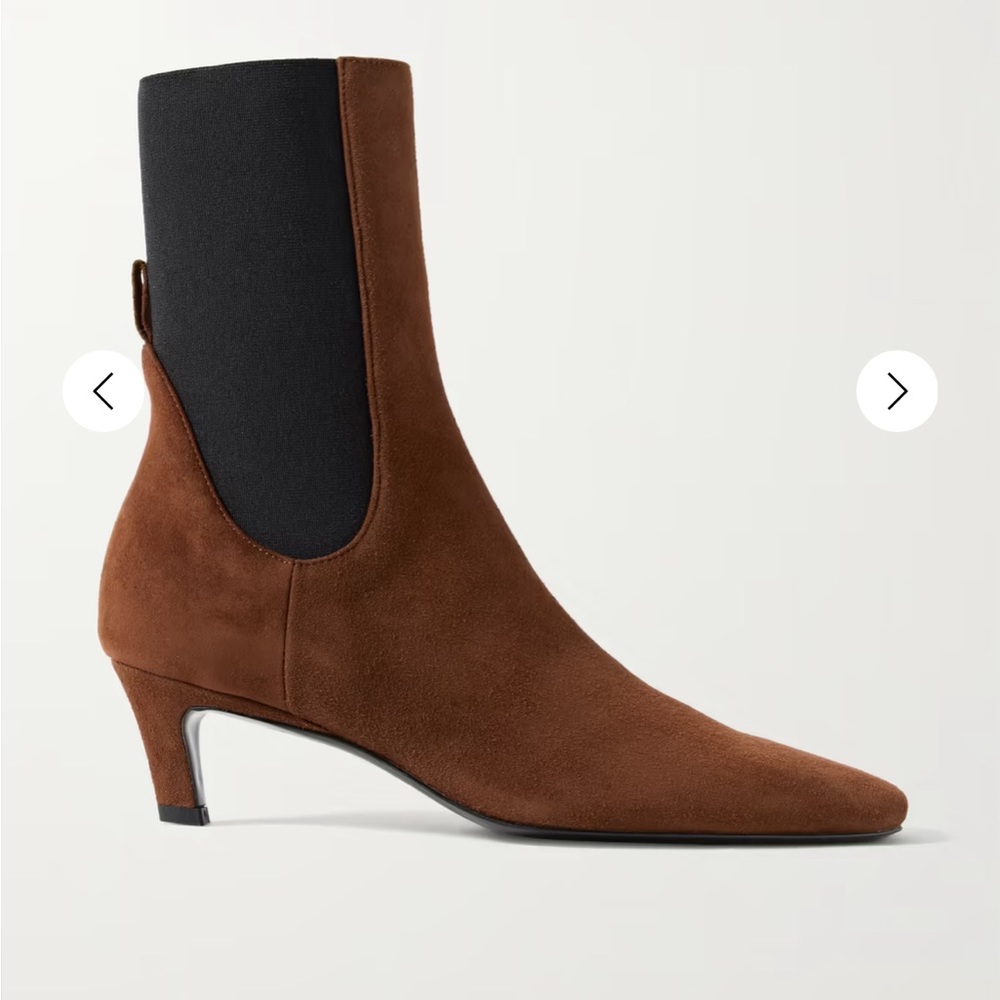 Toteme Mid heel brown suede boots in a size 39 - NEVER WORN